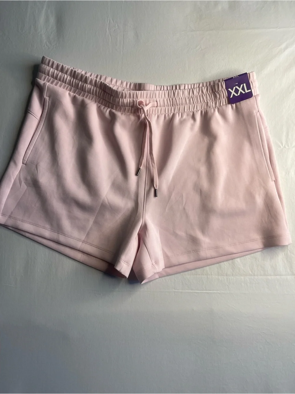 Women’s Athletic Shorts in Light Pink with‎ Elastic Drawstring Waist